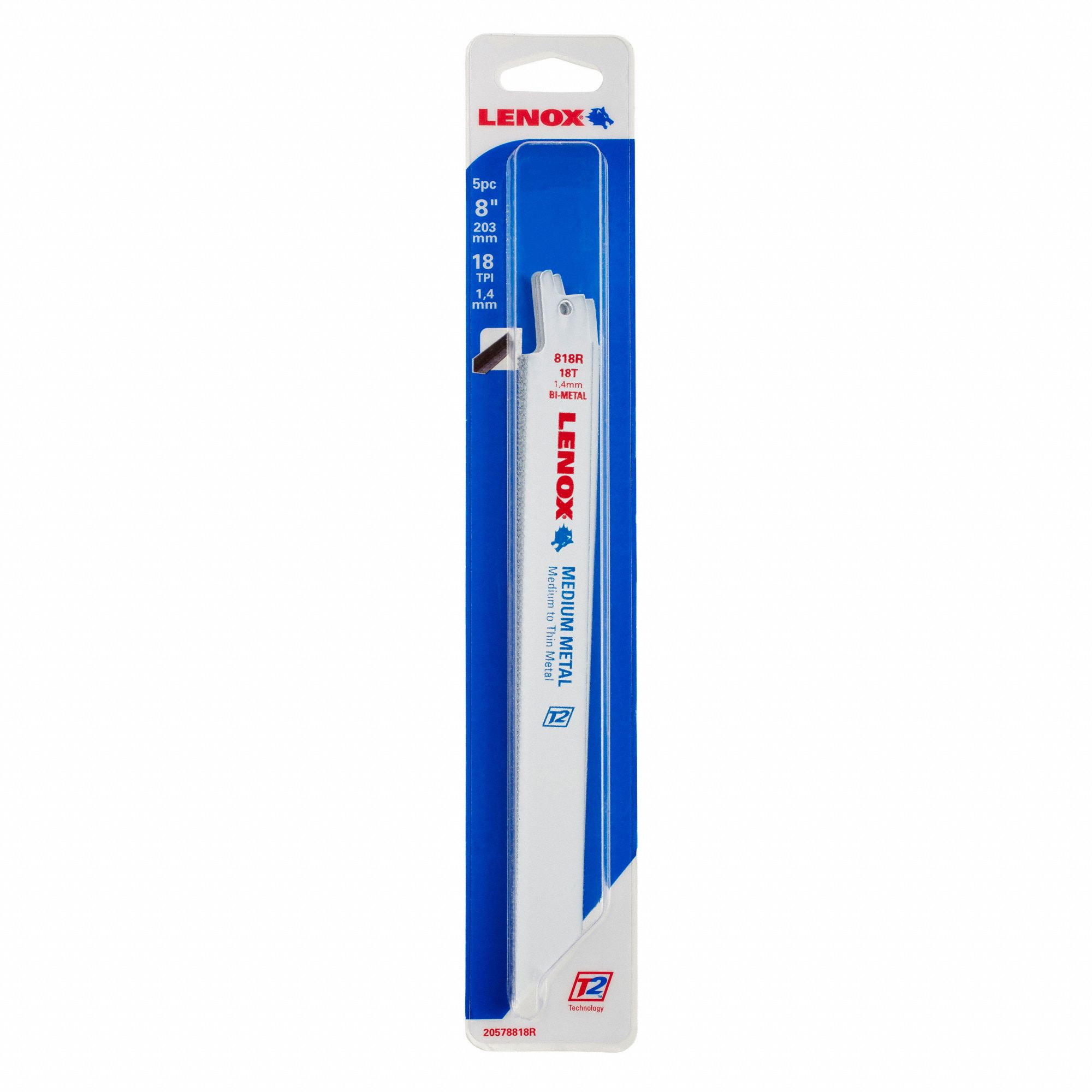 LENOX 8 In Reciprocating Saw Blade Ferrous Metals Materials Cut 18 