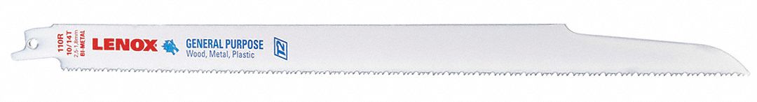 LAME DE SCIE ALTERNATIVE, BIMÉTAL, 12X¾X0,050 PO, 10 À 14 DENTS/PO, RIGIDE, PLASTIQUE/INOX, 5/PQ