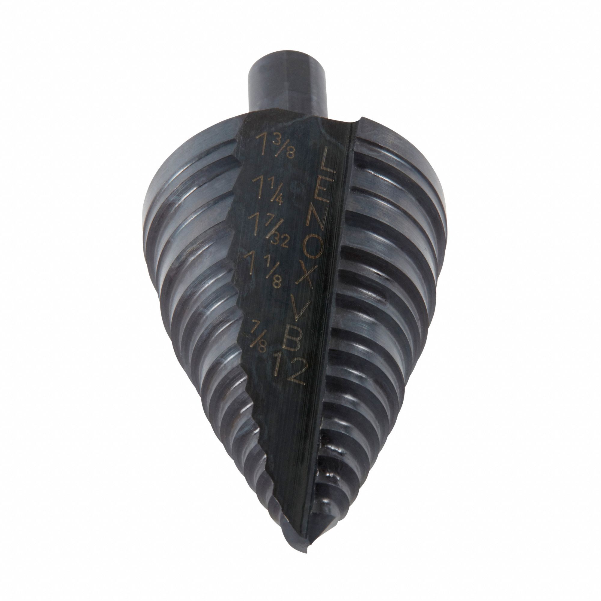 LENOX ThreeFlat Step Drill Bit, High Speed Steel, 5 Hole Sizes, 1/4 in