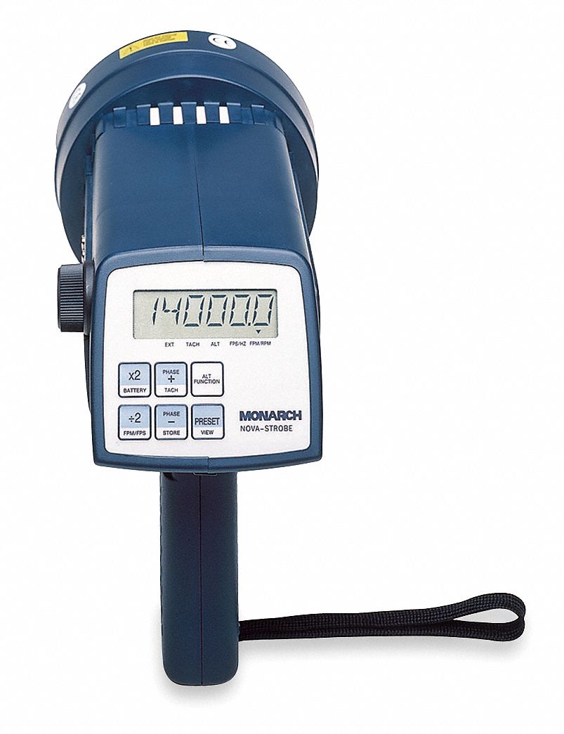 Digital Stroboscope, Flashes per Minute 30 to 14,000, Accuracy ±0.01