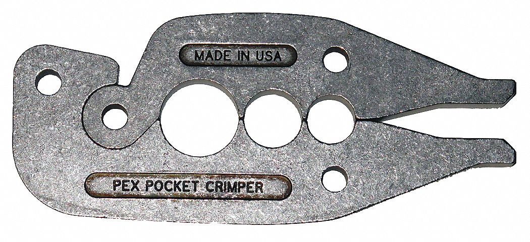 PEX CRIMP TOOL, STEEL, POUCH AND GAUGE, MANUAL, 3/8 IN, 1/2 IN, 3 IN