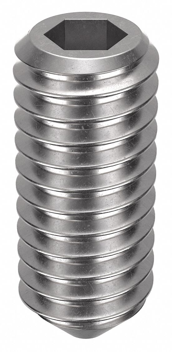 Socket Set Screw: 5/16"-18 Thread Size, 3/4 in Overall Lg, Cup pt, Stainless Steel, Plain, 1, 000 PK