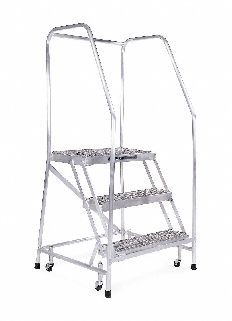 COTTERMAN Escalera Rodante Basculante, 80 de Altura, 5 Peldaños,  Capacidad: 450 lb. - Escaleras Rodantes - 20Z376