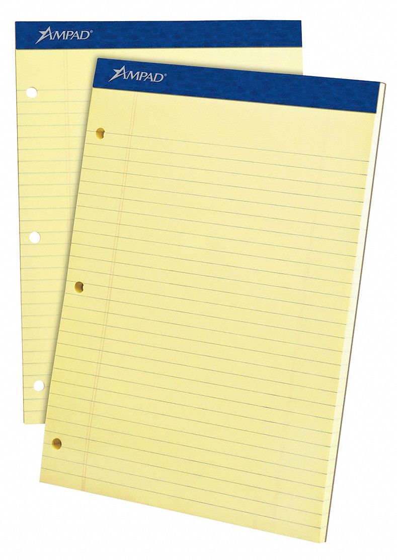 Writing Pad, 8 1/2 x 11 3/4 in - Grainger