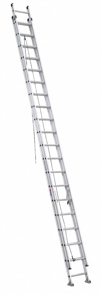 WERNER, 40 ft Industry Ladder Size, 35 ft Extended Ladder Ht, Extension ...