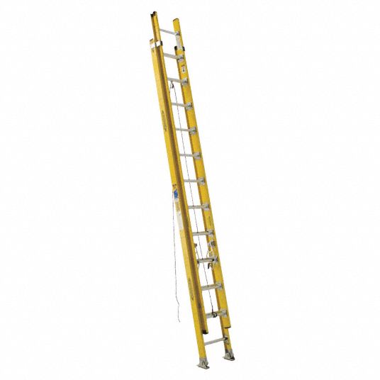 WERNER, 24 ft Overall Ht, Fiberglass, Extension Ladder - 4XN99|D7124-2 ...