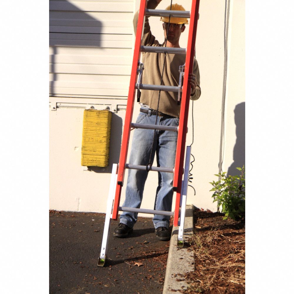 WERNER Ladder Leveler Aluminum, For Use With Extension Ladders 4XP35