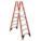 TWIN STEPLADDER, 8 FT LADDER SIZE, FIBREGLASS, 375 LB LOAD CAPACITY, 41 LB W