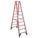 TWIN STEPLADDER, 10 FT LADDER SIZE, FIBREGLASS, 375 LB LOAD CAPACITY, 54 LB W