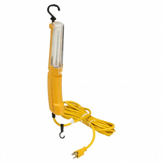 LUMAPRO Hand Lamp: Fluorescent, 25 ft Power Cord Lg, 350 lm Max Brightness,  350 lm Brightness Levels