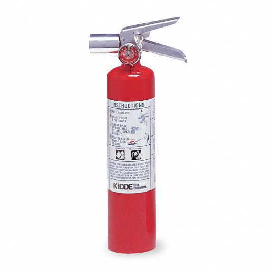 KIDDE Fire Extinguisher, Halotron, HydroChloroFluoroCarbon, 2.5 lb, 2B