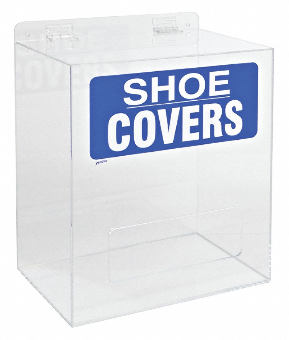 BRADY Shoe/Boot Cover Dispenser, Arcylic, Clear 4XR13PD322E Grainger