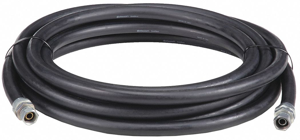 Material Hose: 3/8 in Inside Dia, 15 ft Overall Lg, Nitrile, Nylon, Black