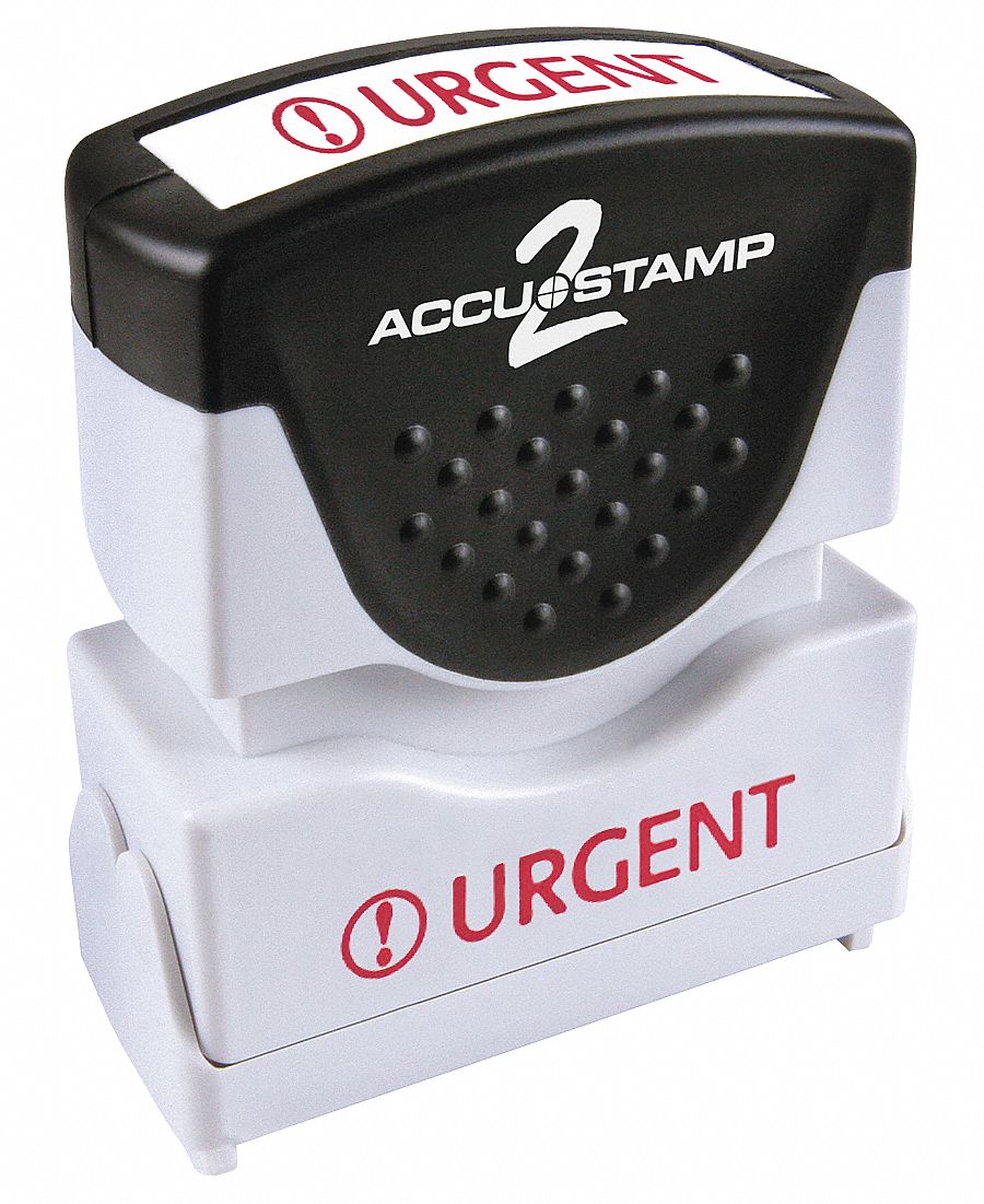 MESSAGE STAMP,URGENT,RED,1 1/2 IN L