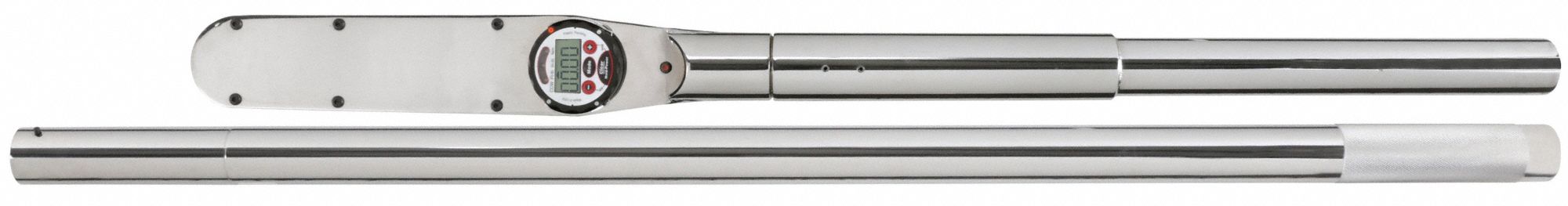 Electronic Torque Wrench: Foot-Pound/Newton-Meter, 100 to 1, 000 ft-lb, 77 in Overall Lg