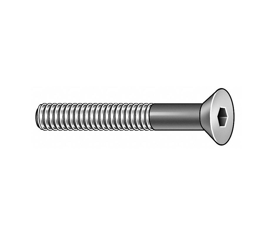 APPROVED VENDOR Tornillo de Cabeza Hueca Plana,Plana,5/16