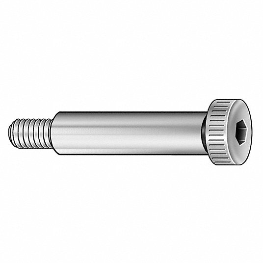 Shoulder Screw: 10 mm Shoulder Dia., 30 mm Shoulder Lg, M8x1.25mm Thread Size, Alloy Steel, 50 PK