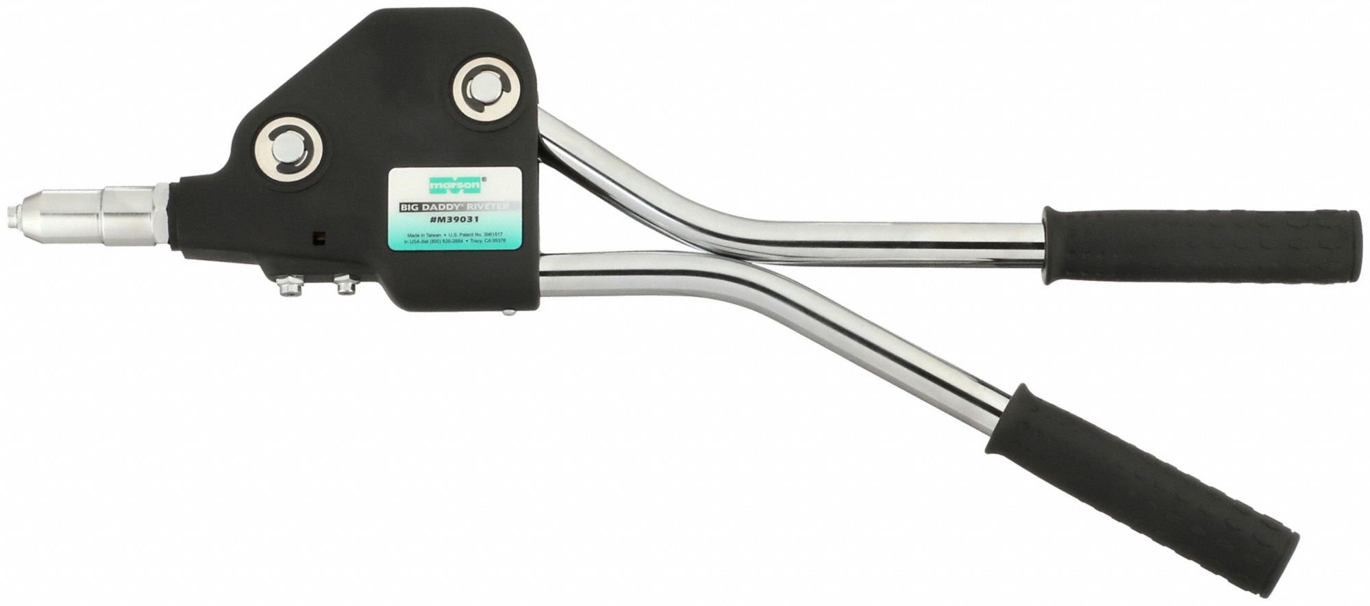 RIVET TOOL, BLIND, FITS 5/32 IN/3/16 IN/1/4 IN RIVET DIA, INTERCHANGEABLE NOSEPIECES