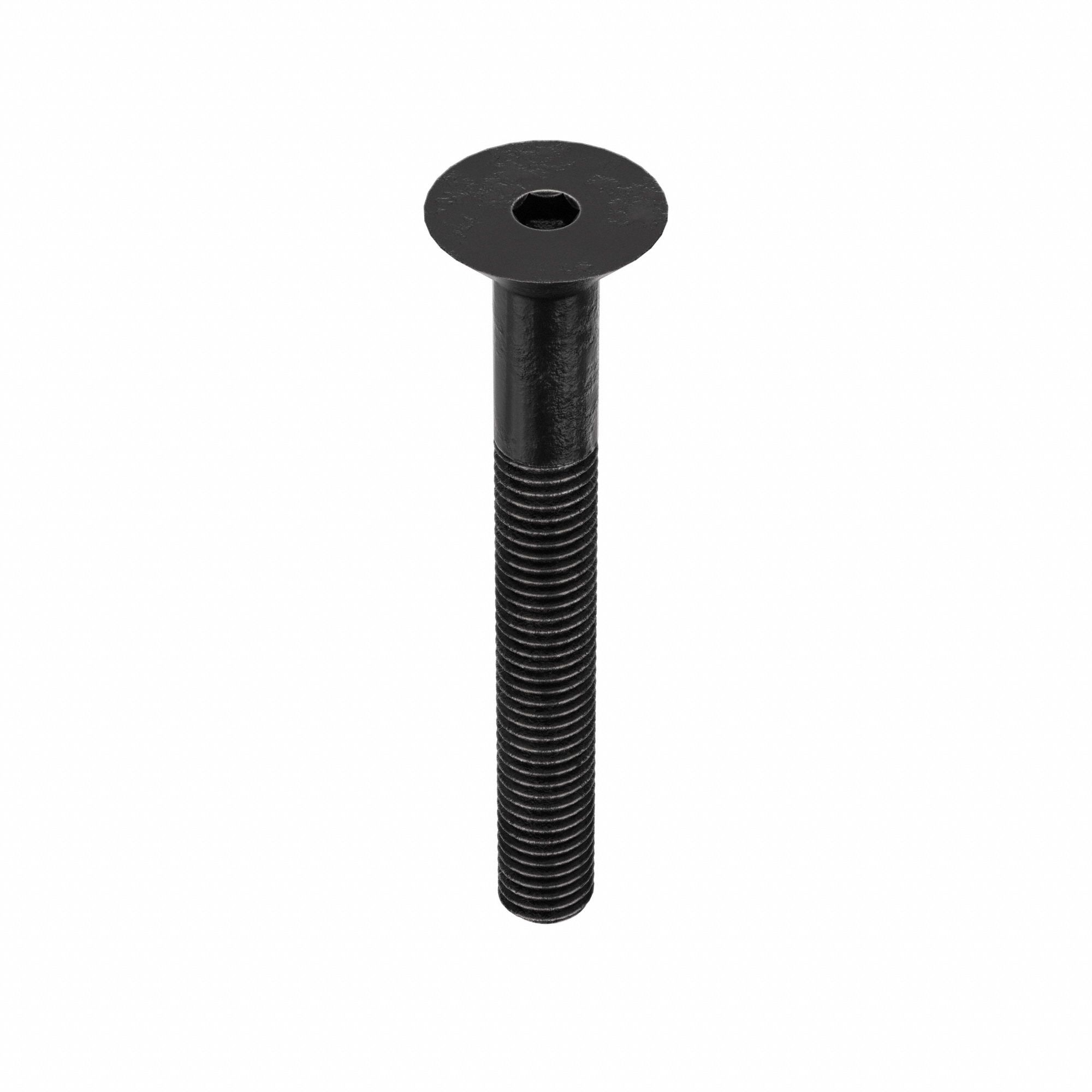 Socket Flat Head Screw: M8x1.25 Thread Size, 70 mm Lg, Flat, Black Oxide, Alloy Steel, 100 PK