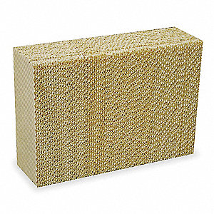 EVAPORATIVE COOLING MEDIA, KRAFT PAPER, 40X23X12 IN, WATER-RESISTANT, HIGH-ABSORPTION