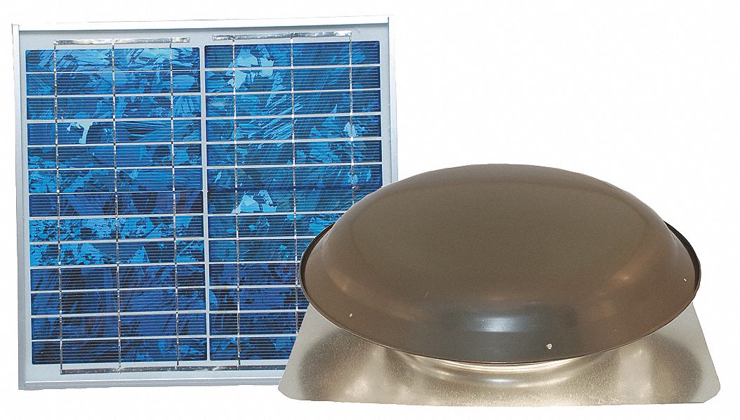 SOLAR ATTIC VENTILATOR,WEATHERED GR