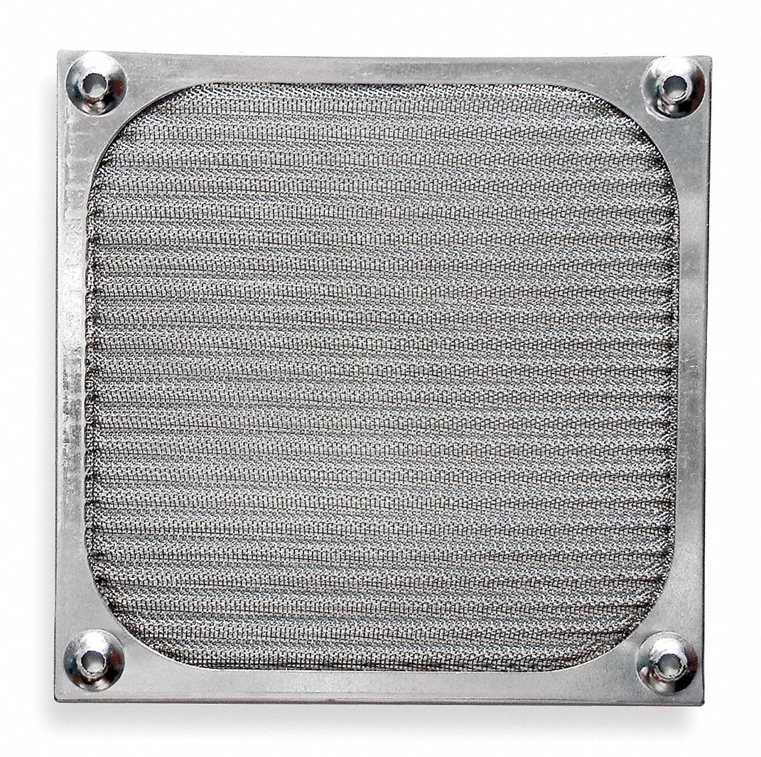 Axial Fan Guard: 4 11/16 in Radiator Connection, 3/16 in Dp, Aluminum, (4) 4-1/8 in, Guard