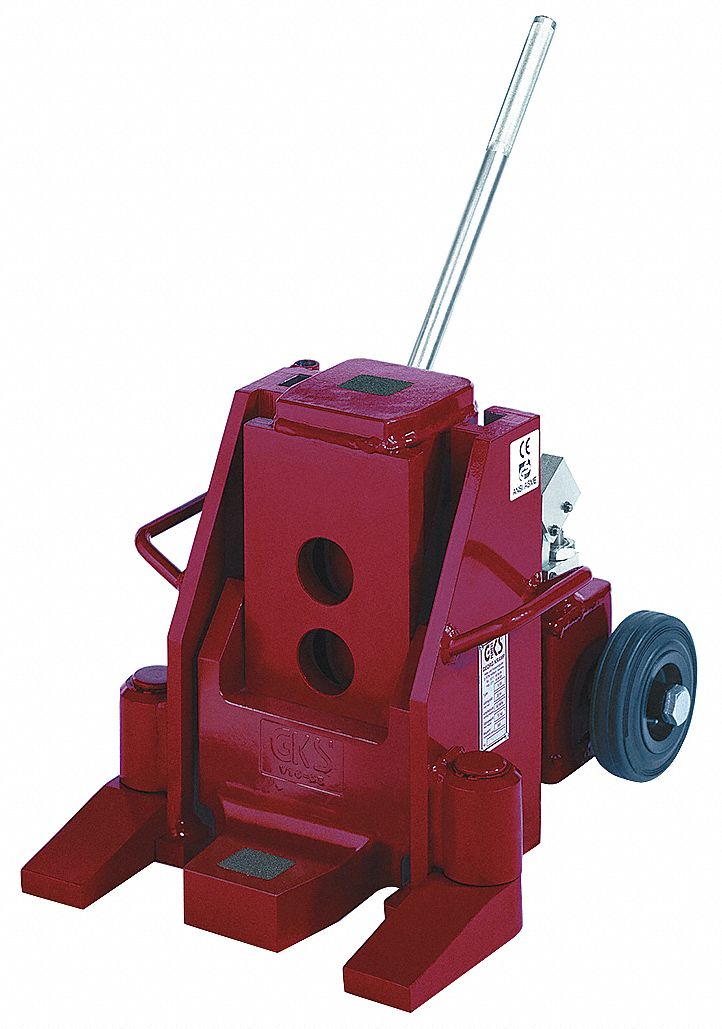 HYDRAULIC TOE JACK, STEEL, MANUAL HANDLE, PNEUMATIC, AIR/HYDRAULIC, 20 TON LIFTING CAPACITY