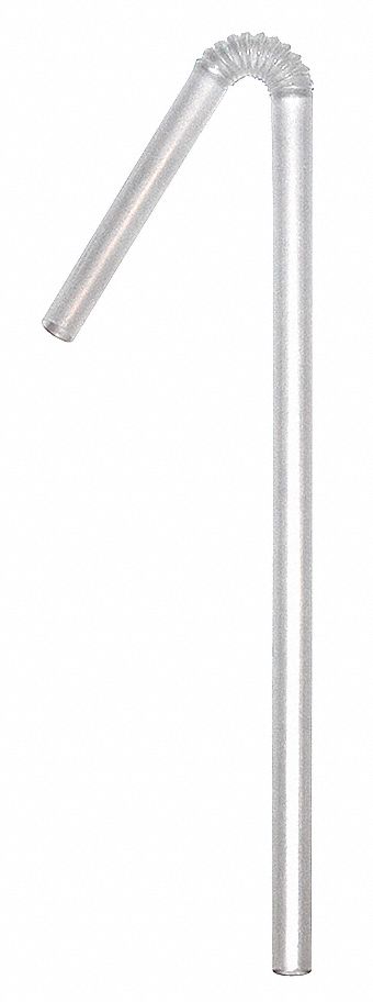 Translucent, 7 3/4 in Lg, Disposable Flexible Straw - 4YDE9|GDSFW4 ...