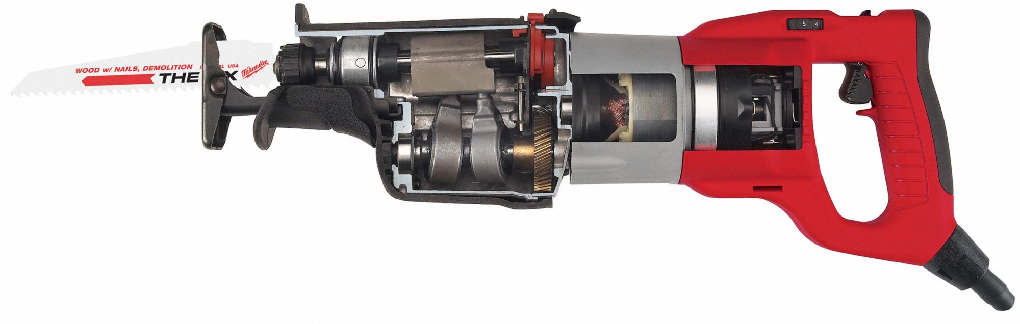 MILWAUKEE FullSize, Reciprocating Saw, 1 1/4 in Stroke Length, 3,000