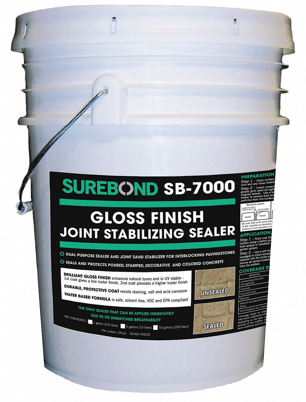 SUREBOND Joint Stabilizing Sealer, 5 gal, Clear 4YEK7SB7000 P