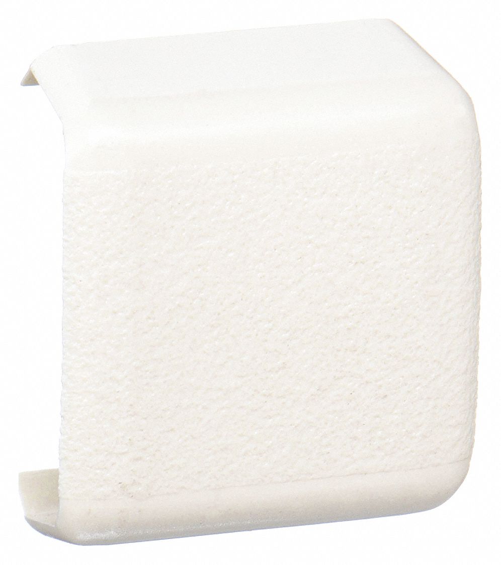 Cover Clip: 400, 7/8 in Wd, 7/16 in Ht, Plastic, Ivory