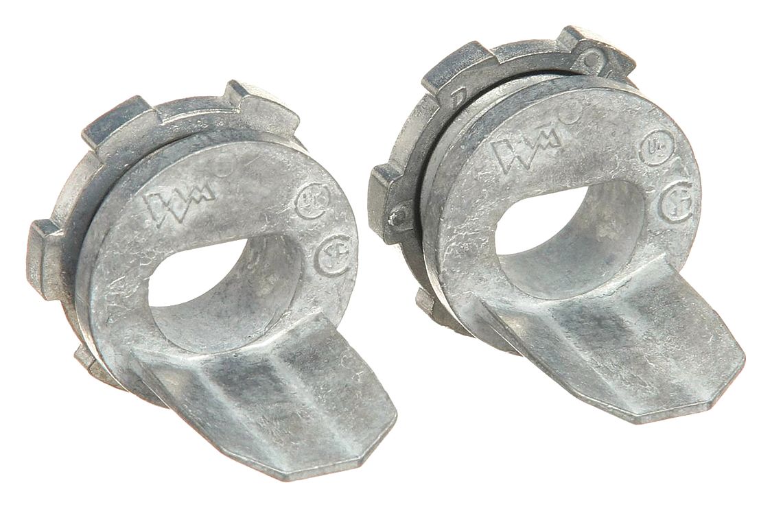 Box Connector, Ivory, Steel, 1/2" L, PK2