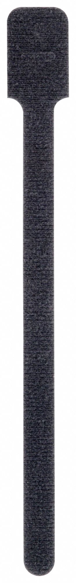 HOOK-AND-LOOP CABLE TIE, 13 IN L, 2 IN, 0.75 IN W, NYLON/POLYETHYLENE, BLACK, 10 PK