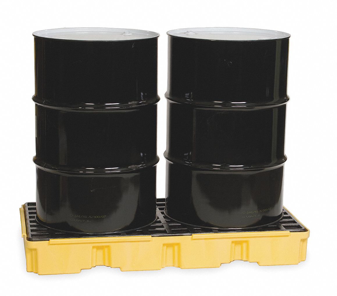 EAGLE Drum Spill Containment Pallet For 2 Drums, 30 gal Spill Capacity