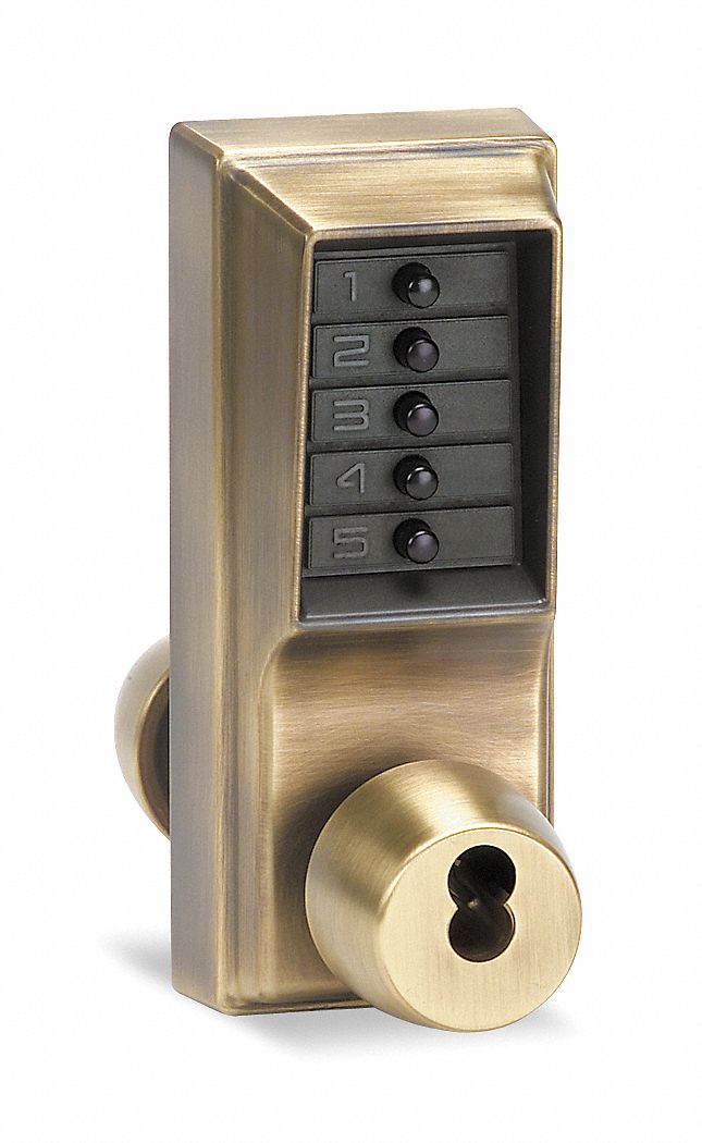 Push Button Lock, Entry, Key Override