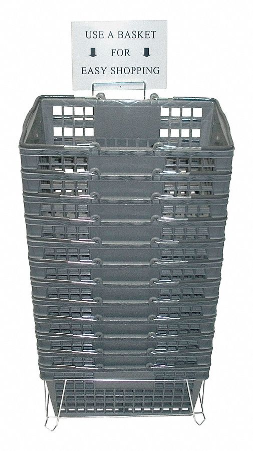 HAND BASKET, GRAY,18 1/4 X 12 1/4,PK12