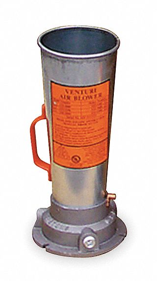 VENTURI PNEUMATIC AIR BLOWER, ½ IN NPT, 140 PSI MAXIMUM INLET, STEEL