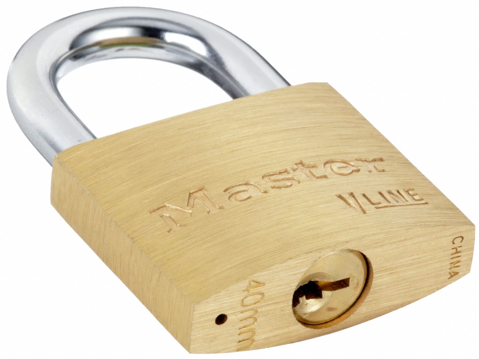 MASTER LOCK Keyed Different, Padlock, Brass, Shackle Type Standard Shackle 4YH234140 Grainger