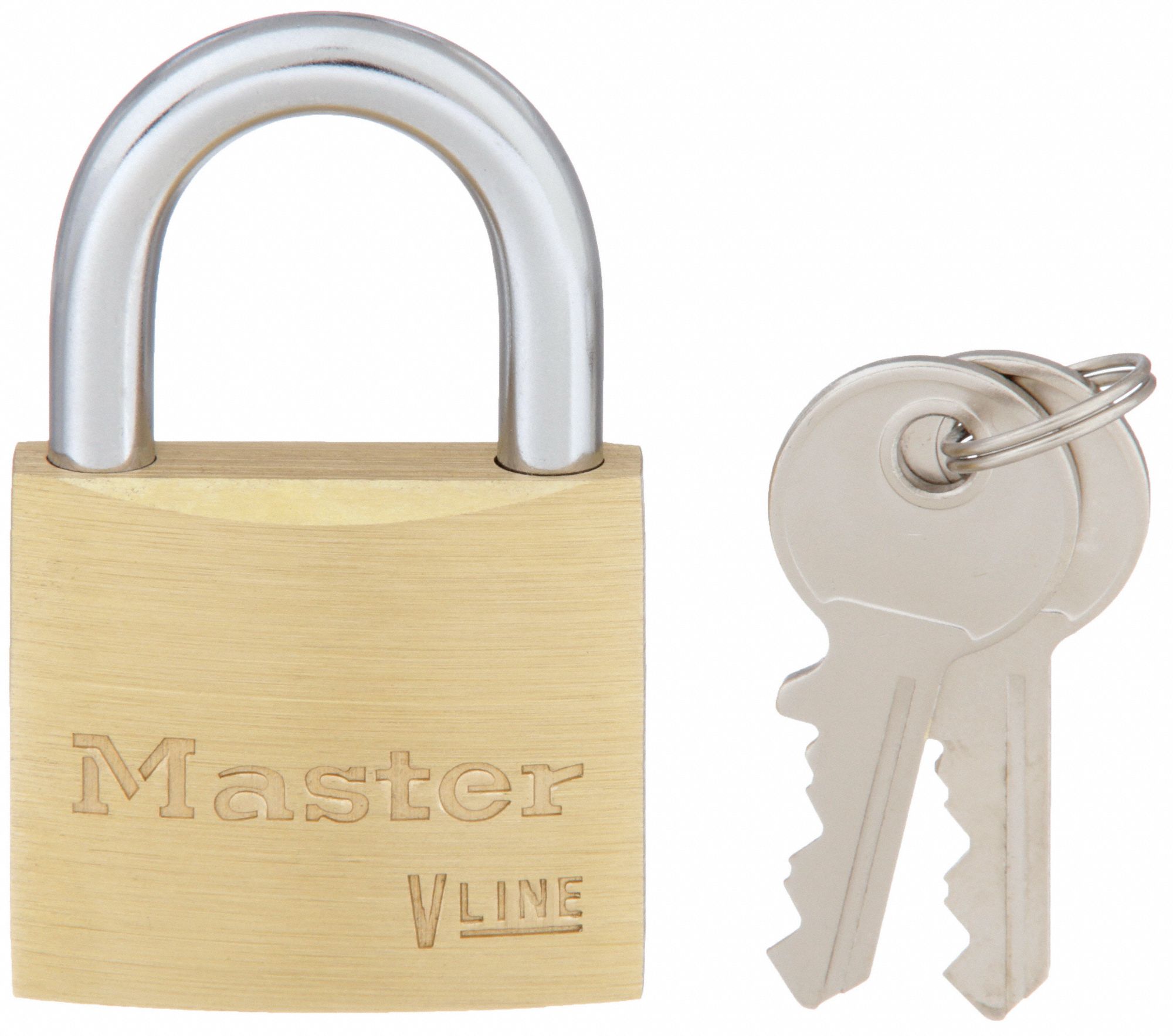 KEYED PADLOCK, 3/8 IN,RECTANGLE,GOLD