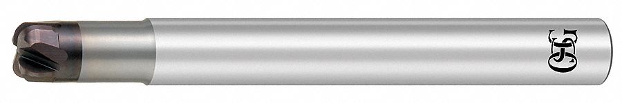 Corner Radius End Mill: Carbide, WXS Coated, 4 Flute, 10 mm Mill Dia, 4.5 mm LOC, 2 mm Rad