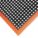 ANTIFATIGUE MAT, 38 X 64 IN, ⅞ IN THICK, RAISED DIAMOND STUDS, BLACK/ORANGE BORDER