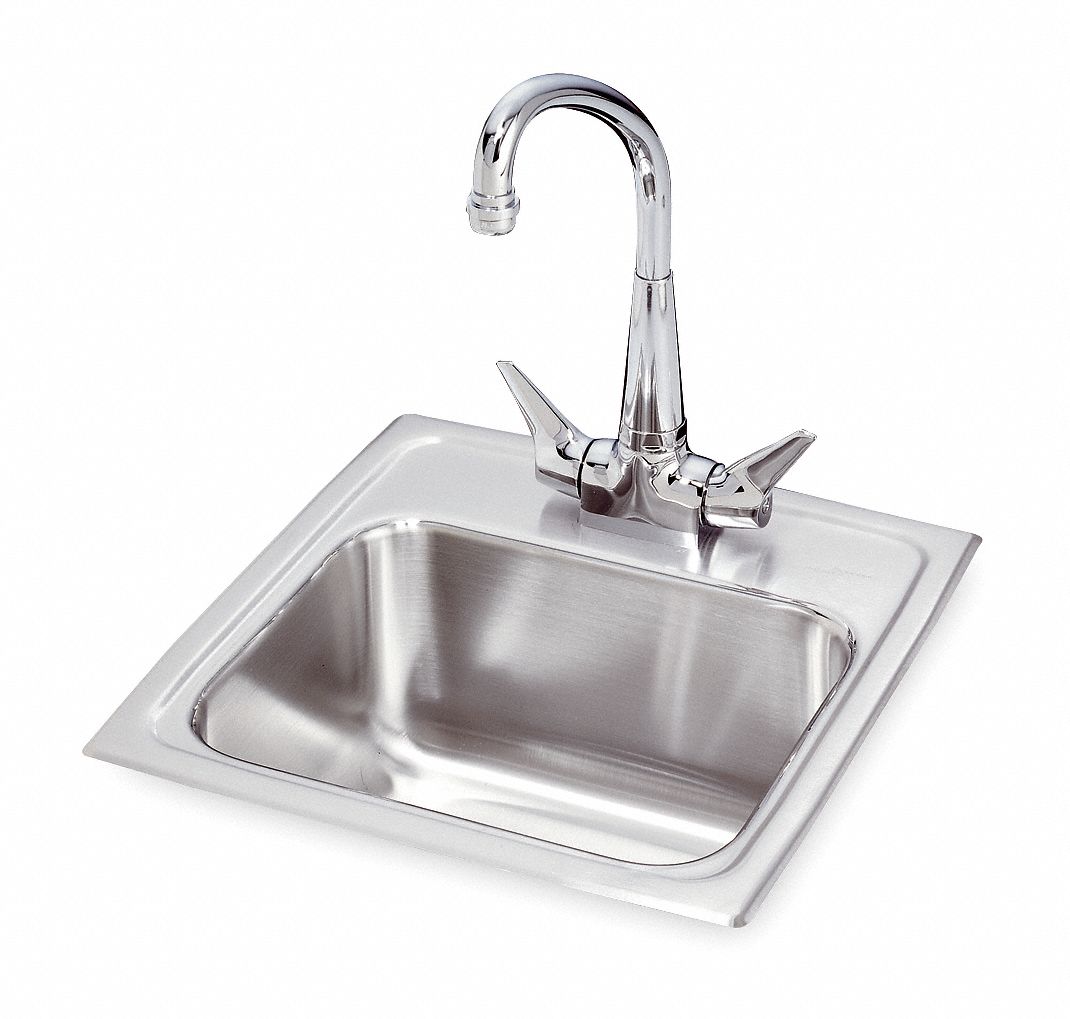 15 X 15 X 7 5 8 Drop In Bar Sink Package With 12 X 9 1 4 Bowl Size