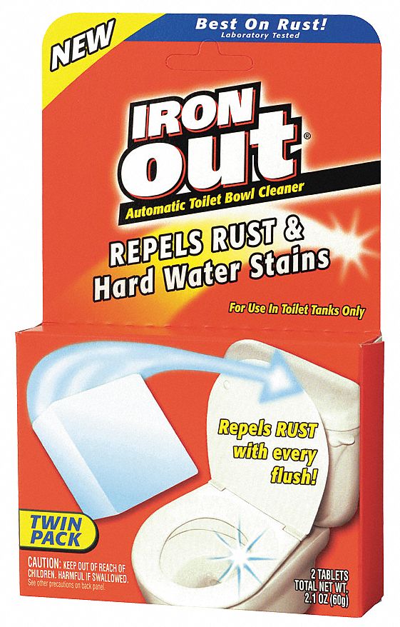 IRON OUT Toilet Bowl Cleaner, 2.1 oz Cleaner Container Size, Box