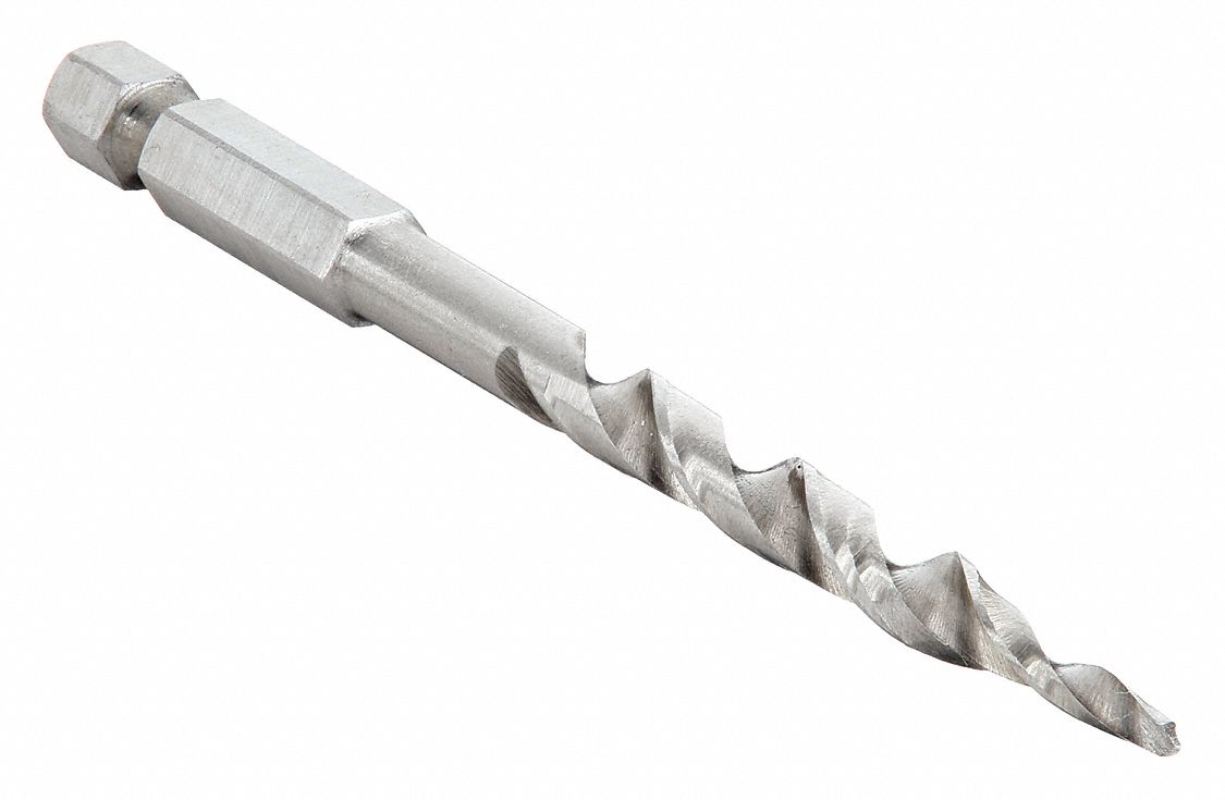 REPLACEMENT DRILL BIT, HEX SHANK, 7/32 IN DRILL BIT SIZE, 1⅜ IN L