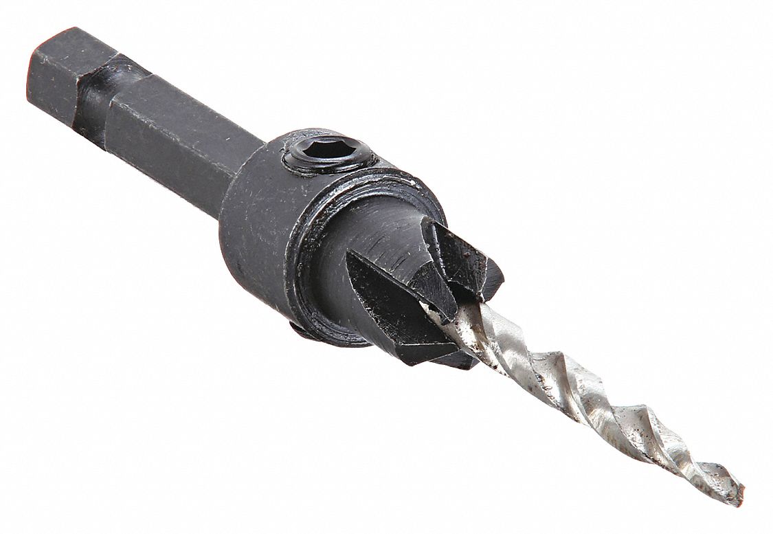 DEWALT, Hex Shank, 90° Countersink Angle, Drill Bit Countersink 4YK81