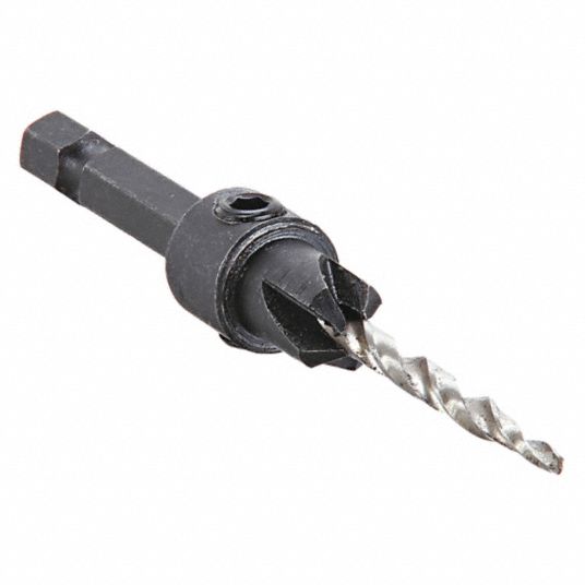 DEWALT Drill Bit Countersink Hex Shank 90 Countersink Angle 9 64 in Drill Bit Size