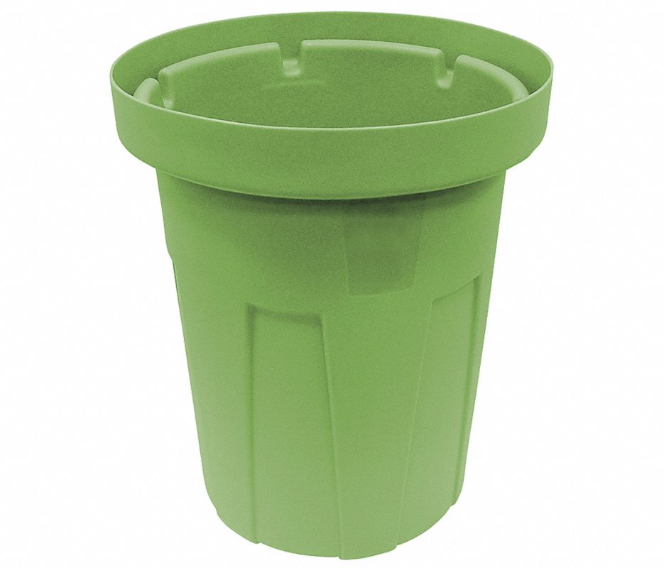 55 gal. Green, Polyethylene Food-Grade Waste Container