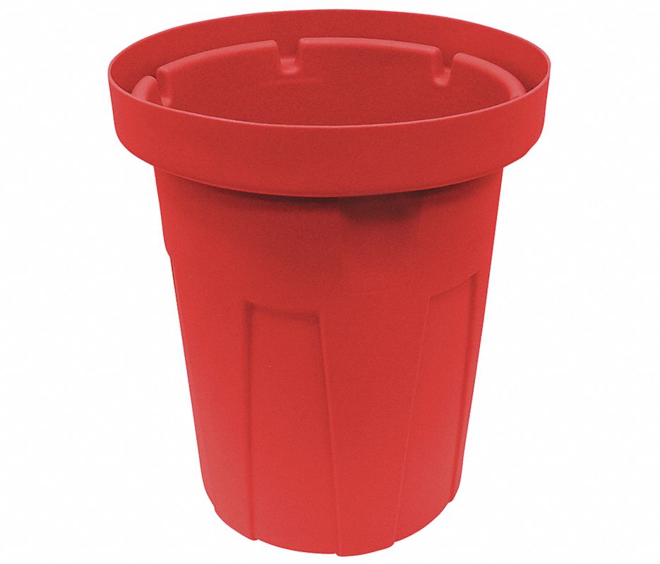 55 gal. Red, Polyethylene Food-Grade Waste Container