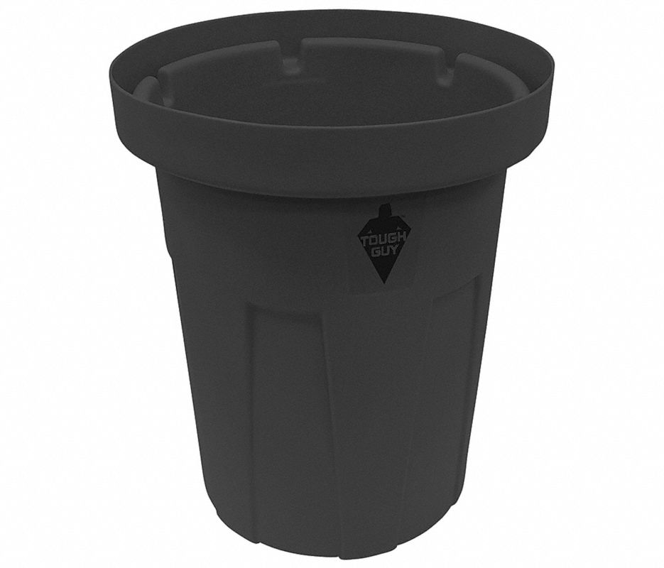 55 gal. Black, Polyethylene Food-Grade Waste Container