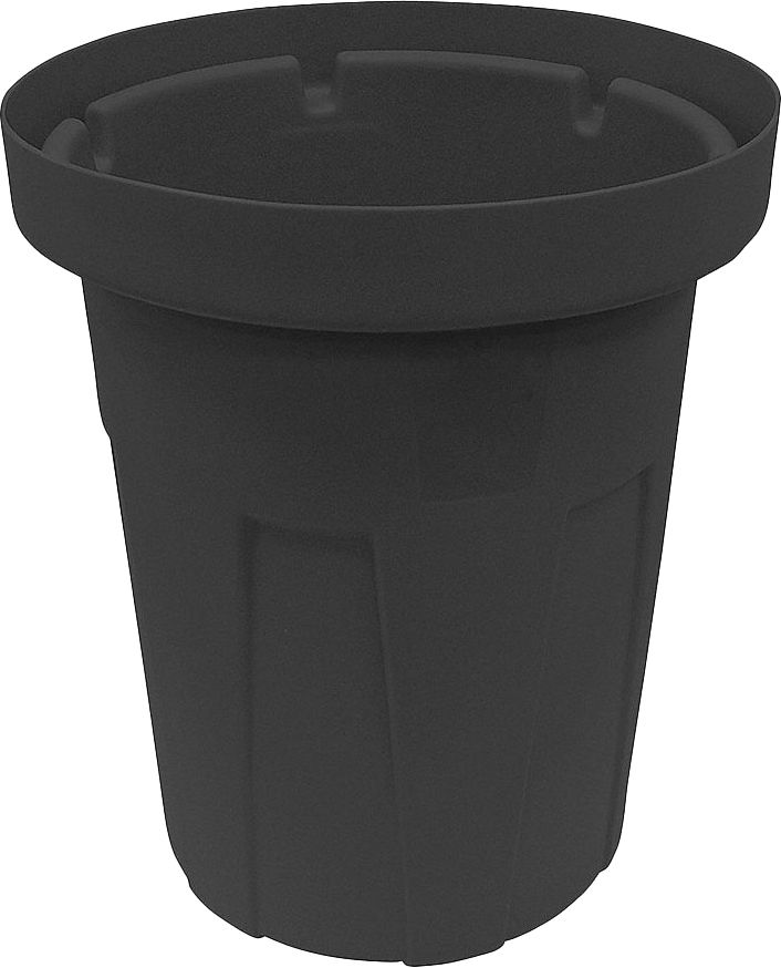 GRAINGER, Round, Black, Correctional Facility Trash Can 4YKJ84YKJ8